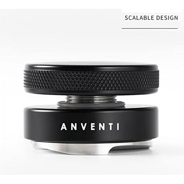 53mm 커피 분배 도구, 에스프레소 레벨러, 304 스테인레스 스틸 베이스 전문 커피 레벨링 도구, 54mm 브레빌 포터필터에 맞는 조절 가능한 깊이 - 바리스타 에스프레소 액