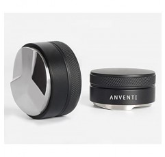 53mm 커피 분배 도구, 에스프레소 레벨러, 304 스테인레스 스틸 베이스 전문 커피 레벨링 도구, 54mm 브레빌 포터필터에 맞는 조절 가능한 깊이 - 바리스타 에스프레소 액