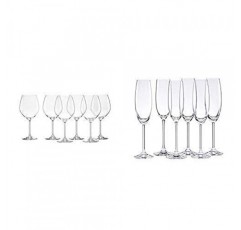 Lenox Tuscany Classics 레드 와인 잔, 4개 구매 시 6개 추가, 24온스 - 887609 및 845276 Tuscany Classics 샴페인 플루트, 4개 구매 시 6개 추가