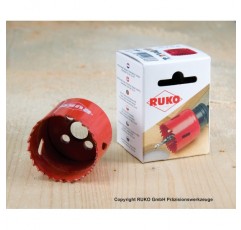 다양한 톱니가 있는 Ruko HSS 바이메탈 구멍 톱, 빨간색 마감, 68mm 직경, R106068