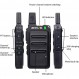헤드셋 포함 Retevis RT619 양방향 라디오, PMR446 워키토키 세트 미니 16 채널 VOX Squelch, 1300mAh 충전식 마이크로 USB 라이선스 무료 워키토키 세트 소매, 레스토랑(2쌍, 검정색