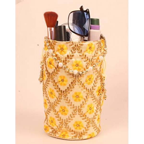 INDTRESOR 파란색 손수 자수 저녁 지갑 졸라매는 끈 핸드백 여성을 위한 빈티지 파티 결혼 선물.