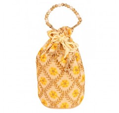 INDTRESOR 파란색 손수 자수 저녁 지갑 졸라매는 끈 핸드백 여성을 위한 빈티지 파티 결혼 선물.