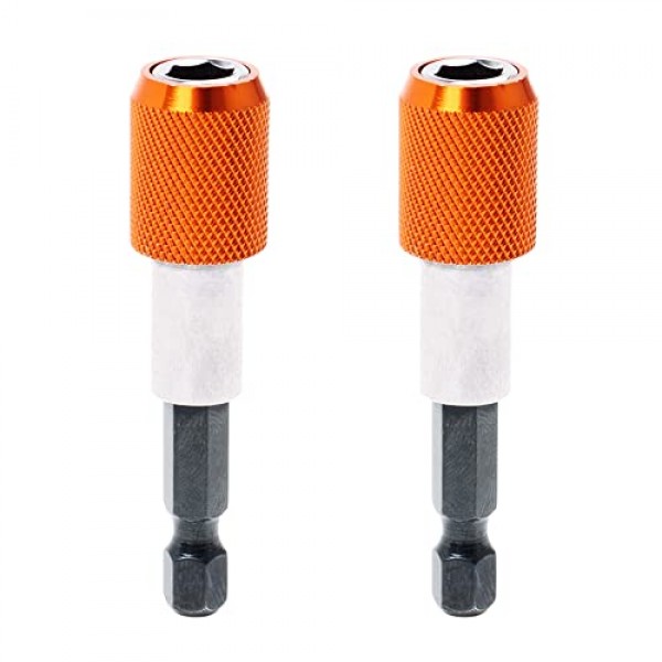 AUTOTOOLHOME 2개 퀵 체인지 비트 홀더 마그네틱 1/4 육각 섕크 드릴 비트 확장 스크루드라이버 비트용 너트 드릴 소켓 드라이버 어댑터