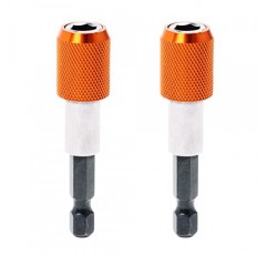 AUTOTOOLHOME 2개 퀵 체인지 비트 홀더 마그네틱 1/4 육각 섕크 드릴 비트 확장 스크루드라이버 비트용 너트 드릴 소켓 드라이버 어댑터