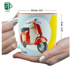 Nostalgic-Art Retro 커피 머그 - Vespa - GS 150 1955년 이후, Vespa 모티브가 있는 대형 라이선스 머그, Vespa 스쿠터 팬을 위한 빈티지 선물 아이디어, 330 ml