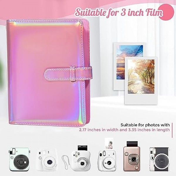 Fujifilm Instax Mini 카메라용 256 포켓 사진 앨범, Fujifilm Instax Mini 11 12 9 40 Evo Liplay 8 7+ 즉석 카메라, Kodak HP Zink 2x3 사진용 사진 앨범, 폴라로이드 카메라
