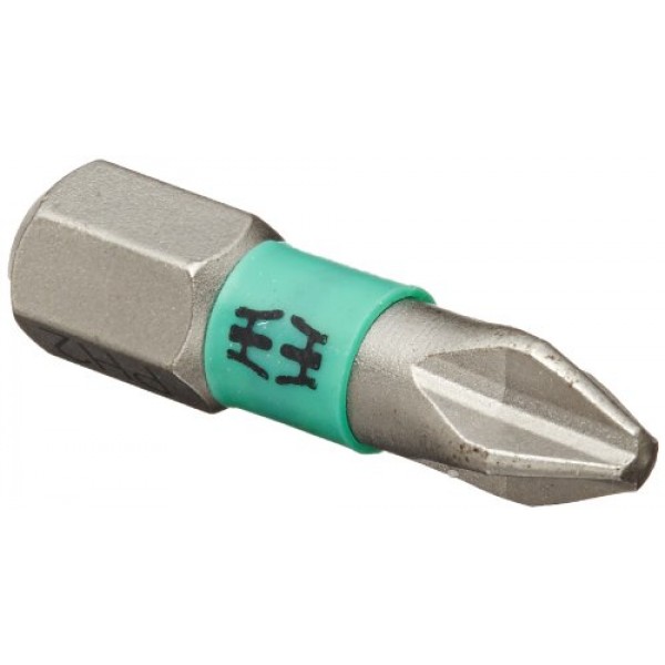 Wera - 5056422001 시리즈 1 851/1 BTZ BiTorsion 비트, Phillips PH 2 헤드 x 1/4 드라이브(10개 팩)