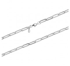 LeCalla Links 십대 여성 및 남성을 위한 스털링 실버 이탈리안 페이퍼 클립 체인 목걸이(18, 20, 24, 36인치) 18.0인치