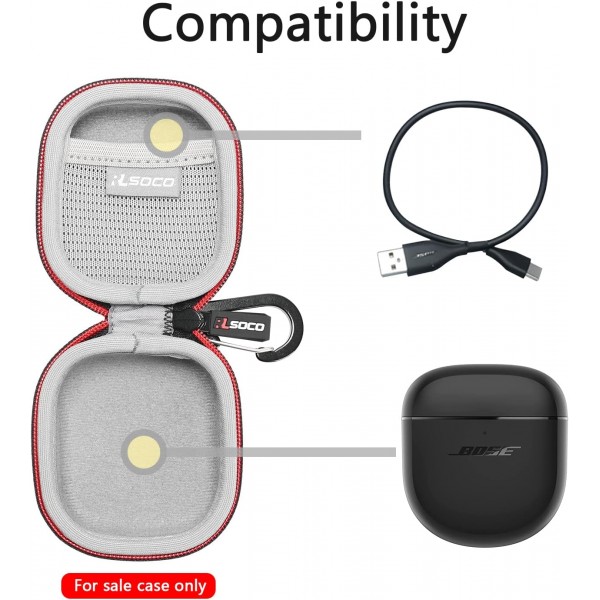 Bose quietcomfort Earbuds II/Earbuds 2 인이어 헤드폰 QC II용 RLSOCO 가방 블랙