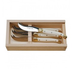 Jean Dubost 4개 상자에 담긴 치즈 칼, 아이보리