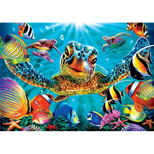 버팔로 게임 - 생생한 컬렉션 - 작은 거품 - 300개의 대형 조각 직소 퍼즐, 파란색