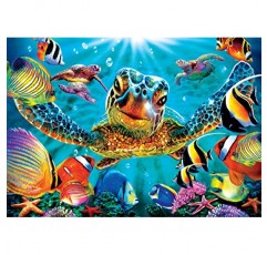 버팔로 게임 - 생생한 컬렉션 - 작은 거품 - 300개의 대형 조각 직소 퍼즐, 파란색