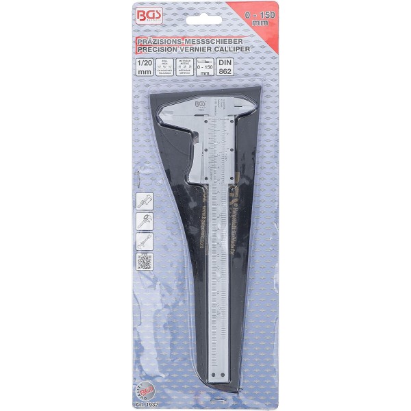 BGS 1932 | 정밀 버니어 캘리퍼스 | 0 - 150mm
