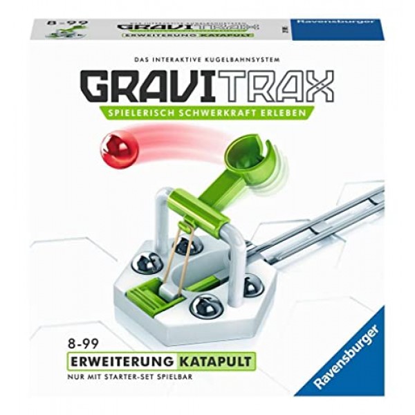Ravensburger GraviTrax 확장 투석기 - 화려한 대리석 레일에 이상적인 액세서리, 8세 이상 어린이를 위한 건설 장난감