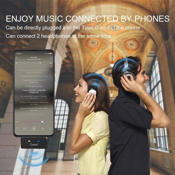 블루투스 송신기- 닌텐도 스위치/스위치 라이트용 블루투스 어댑터 오디오 송신기 듀얼 이어폰 연결 블루투스 이어폰 PC 에어팟과 호환 가능 PS4 Bose Sony with aptX Low Laten