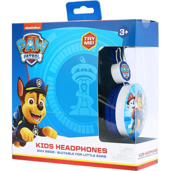 볼륨 제한(최대 85dB) 및 조정 가능한 헤드밴드가 있는 아동용 OTL Technologies Paw Patrol 스테레오 헤드셋