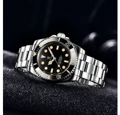 Pagani Design 40MM 남성용 시계 자동 시계 NH35 무브먼트 클래식 패션 브랜드 비즈니스 우아한 남성용 시계 아날로그 축광 스테인레스 스틸 200M 방수 다이빙 시계