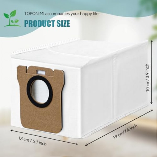 Dreametech L10s Ultra / L10 Ultra/Dreame L20 Ultra 로봇 진공 자체 비우기 베이스, 3L 대용량 자동 밀봉 일회용 쓰레기 교체 가방 액세서리와 호환되는 10 팩 먼지 봉투