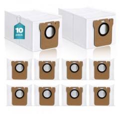 Dreametech L10s Ultra / L10 Ultra/Dreame L20 Ultra 로봇 진공 자체 비우기 베이스, 3L 대용량 자동 밀봉 일회용 쓰레기 교체 가방 액세서리와 호환되는 10 팩 먼지 봉투