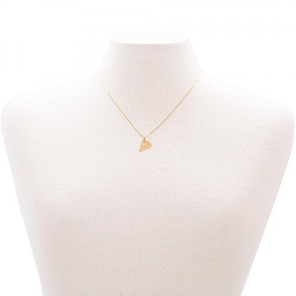 Malaika Raiss 여성용 펜던트 목걸이 24 캐럿 골드 도금 - 칩 / 피자 / 컵케이크(식음료), 황동