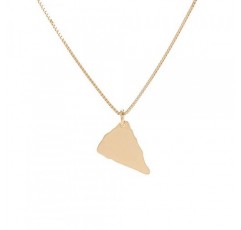 Malaika Raiss 여성용 펜던트 목걸이 24 캐럿 골드 도금 - 칩 / 피자 / 컵케이크(식음료), 황동