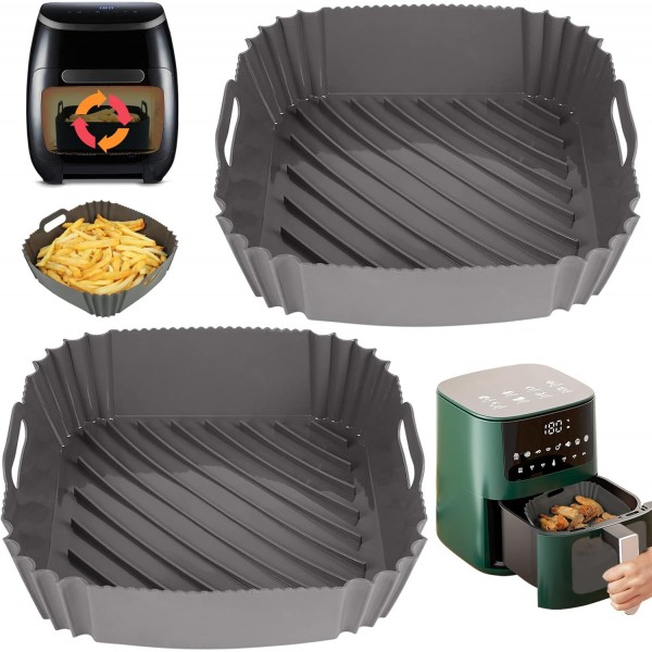 Cosori/Philips, XXL 재사용 가능한 바용 실리콘 몰드 핫 에어 프라이어 실리콘 에어 프라이어 액세서리 에어 프라이어 실리콘 포트 닌자, 프린세스 에어 프라이어 2pcs와 호