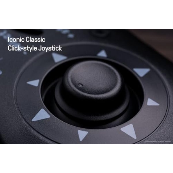 8Bitdo NEOGEO 무선 컨트롤러(Windows, Android 및 NEOGEO mini용 클래식 클릭 스타일 조이스틱 및 터보 기능 포함) - SNK(Black Edition)에서 공식 라이센스 획득