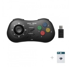8Bitdo NEOGEO 무선 컨트롤러(Windows, Android 및 NEOGEO mini용 클래식 클릭 스타일 조이스틱 및 터보 기능 포함) - SNK(Black Edition)에서 공식 라이센스 획득