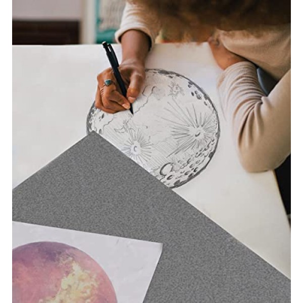 MyArtscape 흑연 전사지, 18 x 24 - 10매 - 검정색 왁스 카본 페이퍼 - 그리기, 추적 및 전사용 - 고급 예술 및 공예 용품