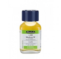 Schmincke - 미디엄 W, 60 ml, 50043025, 액체, 오일 색상을 물과 혼합 가능하게 만들고 광택과 투명도를 높입니다. 무색