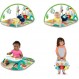 Bright Starts 4-in-1 Groovin' Kicks 피아노 체육관, Tummy Time 놀이 매트 및 활동 아기 장난감, 녹색 - 열대 사파리, 신생아부터 유아까지 BS 열대 사파리