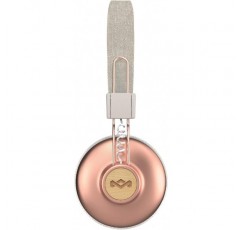 House of Marley 블루투스 오버이어 무선 헤드폰 '포지티브 바이브레이션' 마이크 통합 - 지속 가능한 소재로 제작된 무선 헤드폰/Dj 헤드폰 - 여분의 케이블(로즈 골드) 로