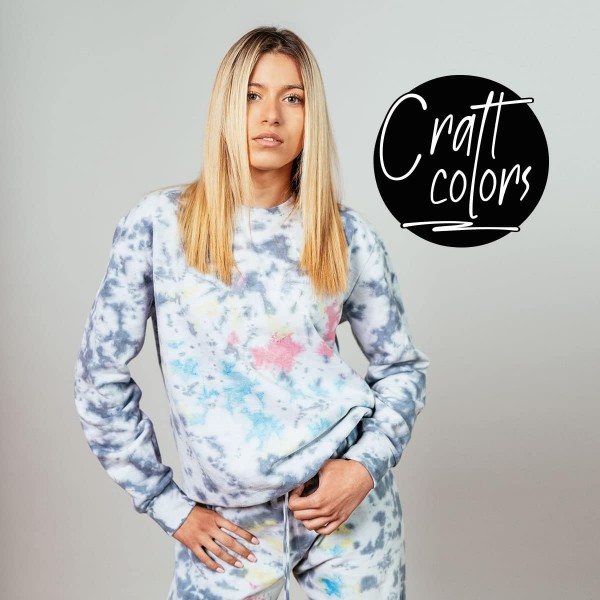 Craft Colors® 바틱 세트, 24 x 밝은 바틱 색상, 액세서리를 포함한 독창적인 디자인을 위한 텍스타일 색상