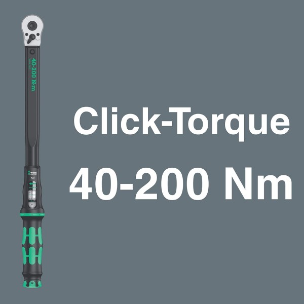 Wera Click-Torque C 3세트 조정 가능한 토크 렌치 세트 1개, 1/2