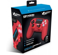 Dragon War Dragonwar - PS4, PC 및 모바일용 Shock 4 빨간색 무선 컨트롤러