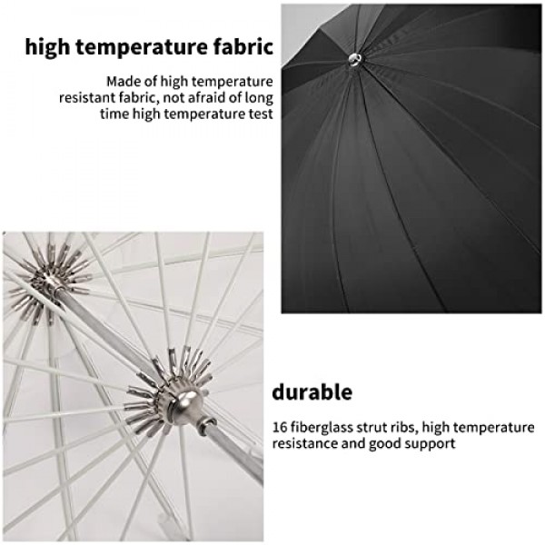 Godox 2Pack 41.3 105cm 비디오 스튜디오 촬영용 UB-105S 내부 실버 ​​및 UB-105W 내부 흰색 사진 우산이있는 깊은 포물선 반사 우산