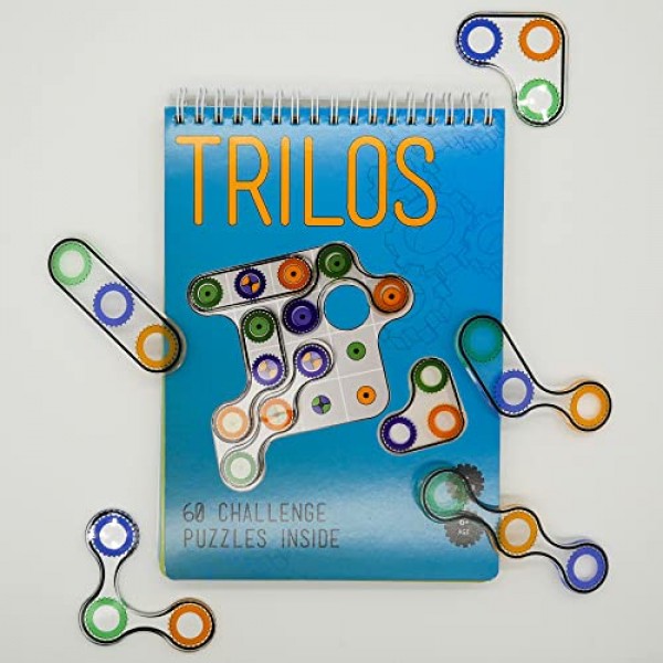 Project Genius Trilos Logic Puzzle - 1+ 플레이어, 6세 이상, 논리 게임, 퍼즐 게임, 브레인 티저, 싱글 플레이어, 도형 게임, 10 레벨, 60개의 챌린지 퍼즐