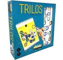 Project Genius Trilos Logic Puzzle - 1+ 플레이어, 6세 이상, 논리 게임, 퍼즐 게임, 브레인 티저, 싱글 플레이어, 도형 게임, 10 레벨, 60개의 챌린지 퍼즐