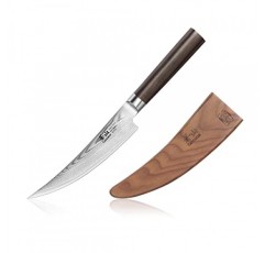 Cangshan HAKU 시리즈 501073 X-7 다마스커스 강철 단조 6인치 본딩 나이프(칼집 포함)