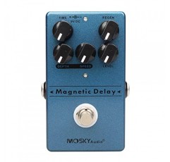 YMUZE Moskyaudio 딜레이 에코 기타 이펙트 미니 기타 부품 페달 이펙터 트루 바이패스(마그네틱 딜레이)