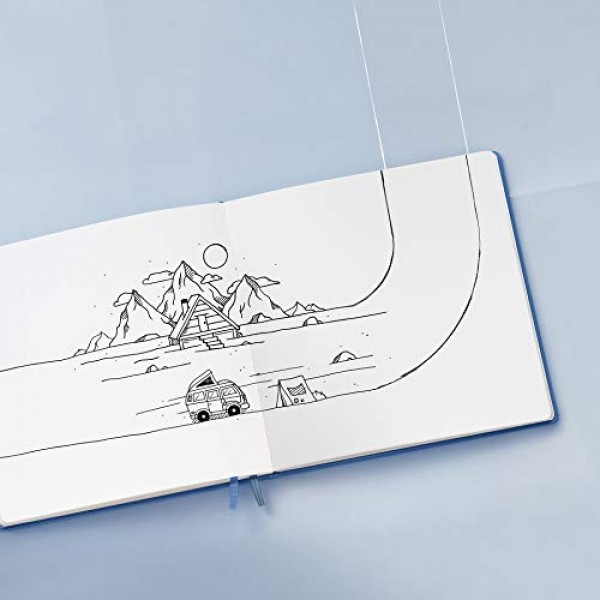 Leuchtturm1917 - 정사각형 하드커버 스케치북(검은색) - 150g/m² 용지 112페이지