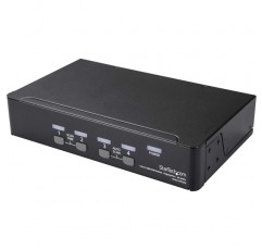 StarTech.com 4포트 DisplayPort KVM 스위치 - 4K 60Hz - 단일 디스플레이 - 통합 USB 2.0 허브 및 오디오가 있는 듀얼 포트 UHD DP 1.2 USB KVM 스위치 - Dell, HP, Apple, Lenovo - TAA 준수(SV431DPU