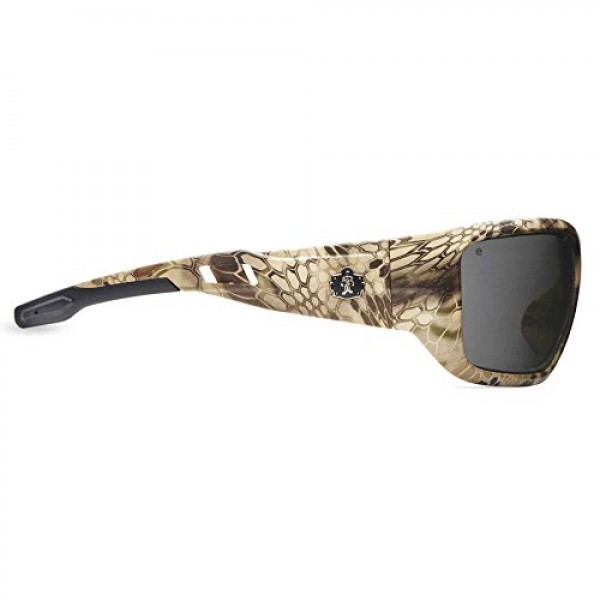 Ergodyne Skullerz Baldr 김서림 방지 안전 선글라스 - Kryptek Highlander 브라운 카모 프레임, 스모크 렌즈