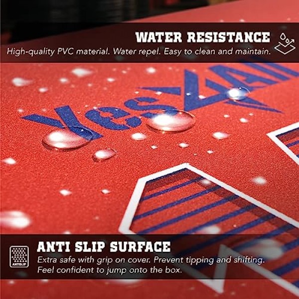 Yes4All 3-in-1 소프트 플라이오 박스 나무 코어 - 농구 버전 - 정강이에 안전 - 점프, 컨디셔닝 및 근력 훈련을 위한 미끄럼 방지 다용도 플라이오메트릭 박스 - 4가지 다른