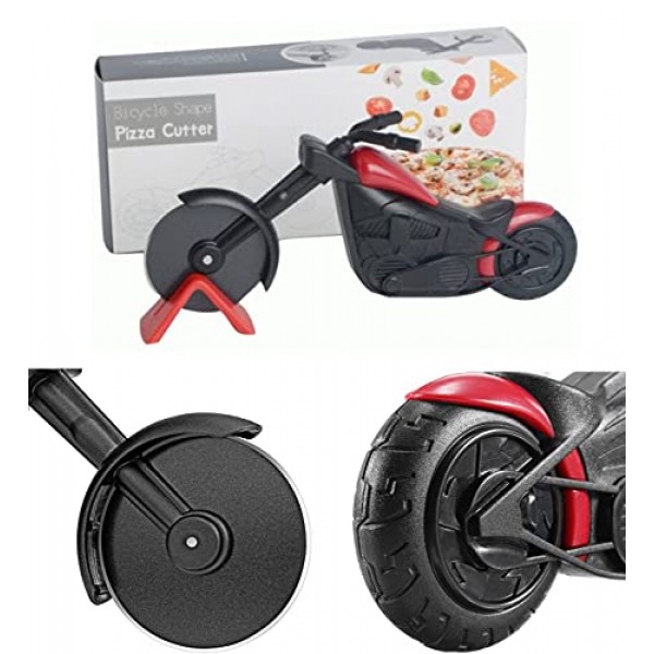 Tang Yuan 오토바이 피자 커터, 피자 커터, 스테인레스 스틸 피자 롤러, 창의적인 도구, 절묘한 주방 선물