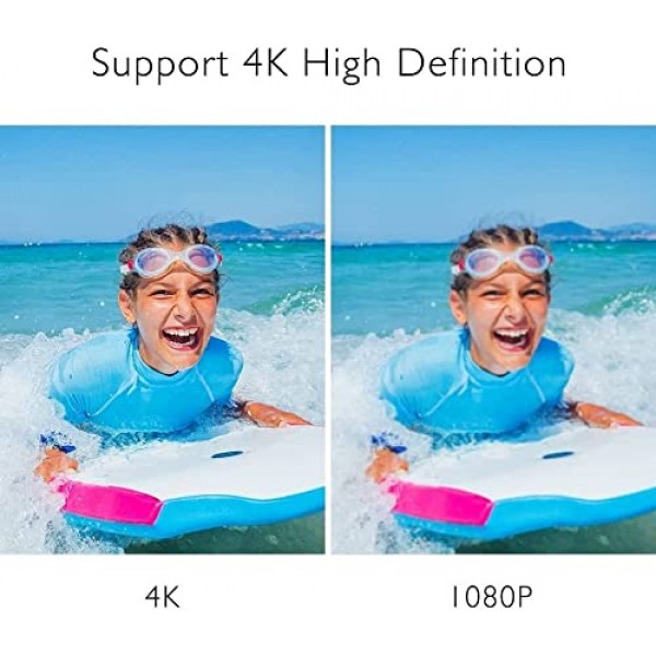 AKASO 액션캠 EK7000 4K30FPS 액션 카메라 170° 광각 HD 수중 카메라 20MP WiFi 방수 스포츠 카메라 2인치 LCD 화면(배터리 2개 포함)(실버)