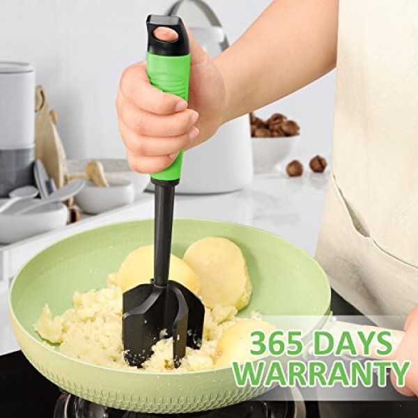 Ourokhome 주방 고기 분쇄기 크럼블러, 주방용 햄버거 갈은 쇠고기 다지기, 내열성 및 안정적인 작동 고기 조리기구, 과일 주스 혼합 및 교반에 적합, 녹색