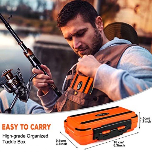 PLUSINNO 253개 낚시 액세서리 세트, 낚시 액세서리가 포함된 낚시 액세서리 상자, 낚시 후크, 낚시 무게, 싱커, 스피너 블레이드, 배스용 낚시 태클, 블루길, 크래피, 낚시