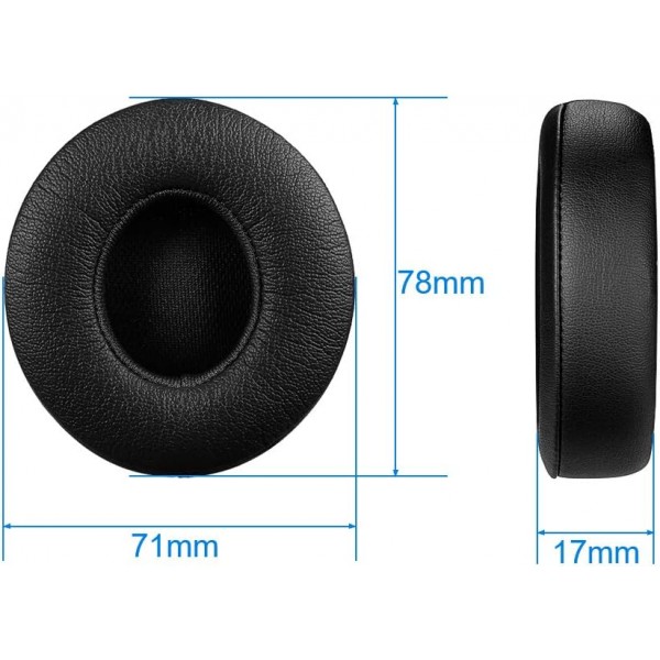 Link Dream Beats Solo 3 Solo 2용 교체용 이어 패드, 부드러운 단백질 가죽 및 메모리 폼이 포함된 Beats 헤드폰 이어 패드, Beats Solo 2 Solo 3 온이어 헤드폰용 교체용 이어 패드(